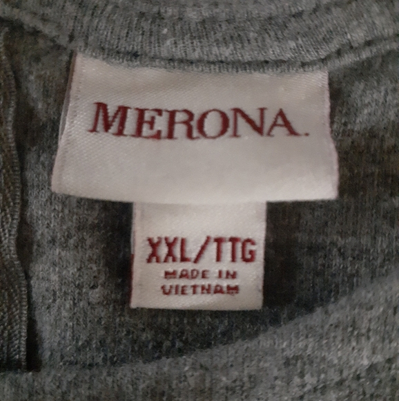 Merona Women's Sweater Gray 3/4 Sleeve Fleece Rounded Hem Size XXL - Picture 4 of 5